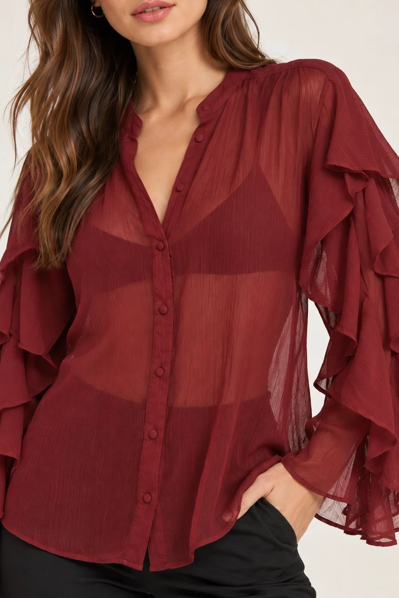 Blusa Bordeaux Blusa Bordeaux