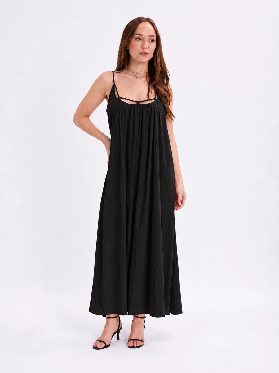 Vestido Alba Blanco - Negro 