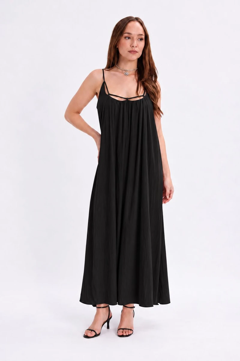 Vestido Alba Blanco Negro