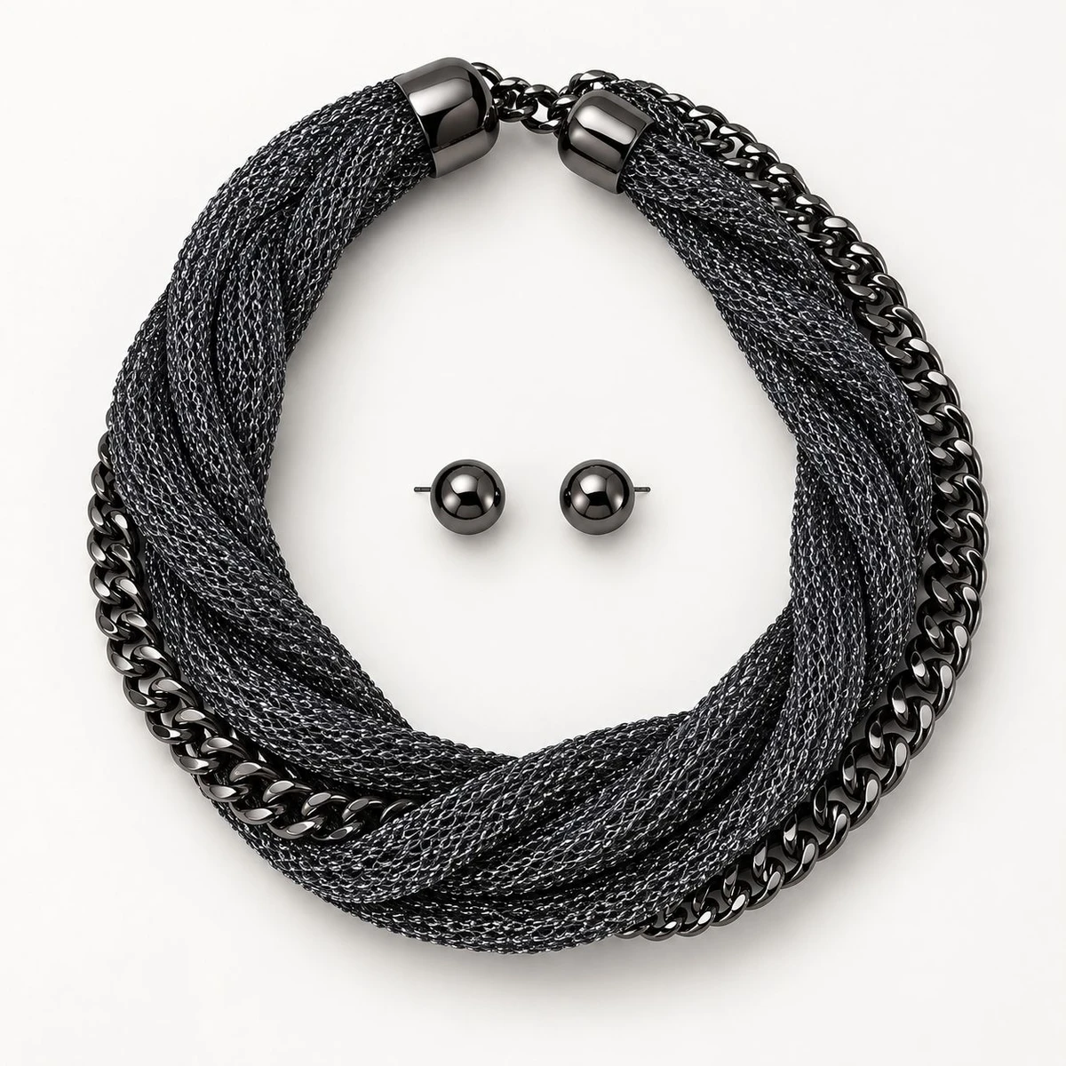 Collar Atenea grafito 