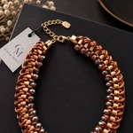 Collar Trenzado Bronce Collar Trenzado Bronce