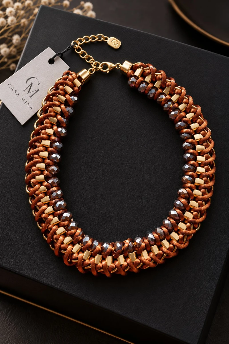 Collar Trenzado Bronce Collar Trenzado Bronce