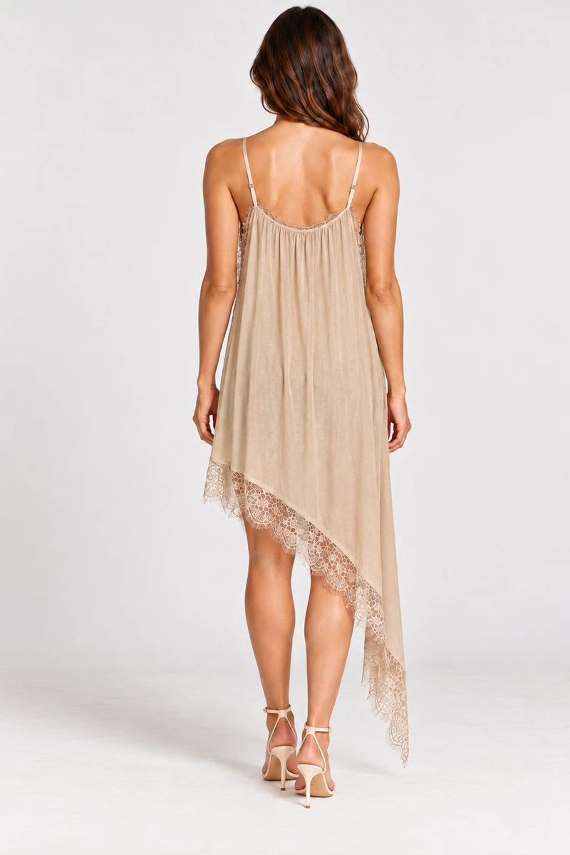 Vestido Lencero Ita Beige dorado