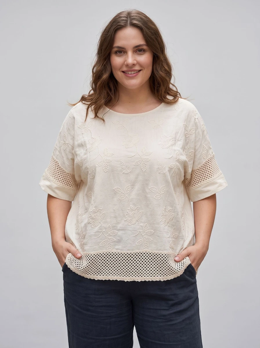 Blusa Brisa Bordada - Crudo 
