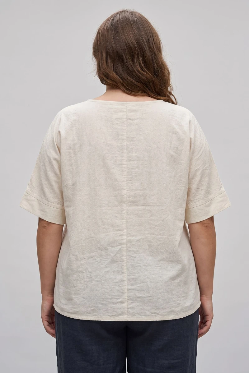 Blusa Brisa Bordada Crudo