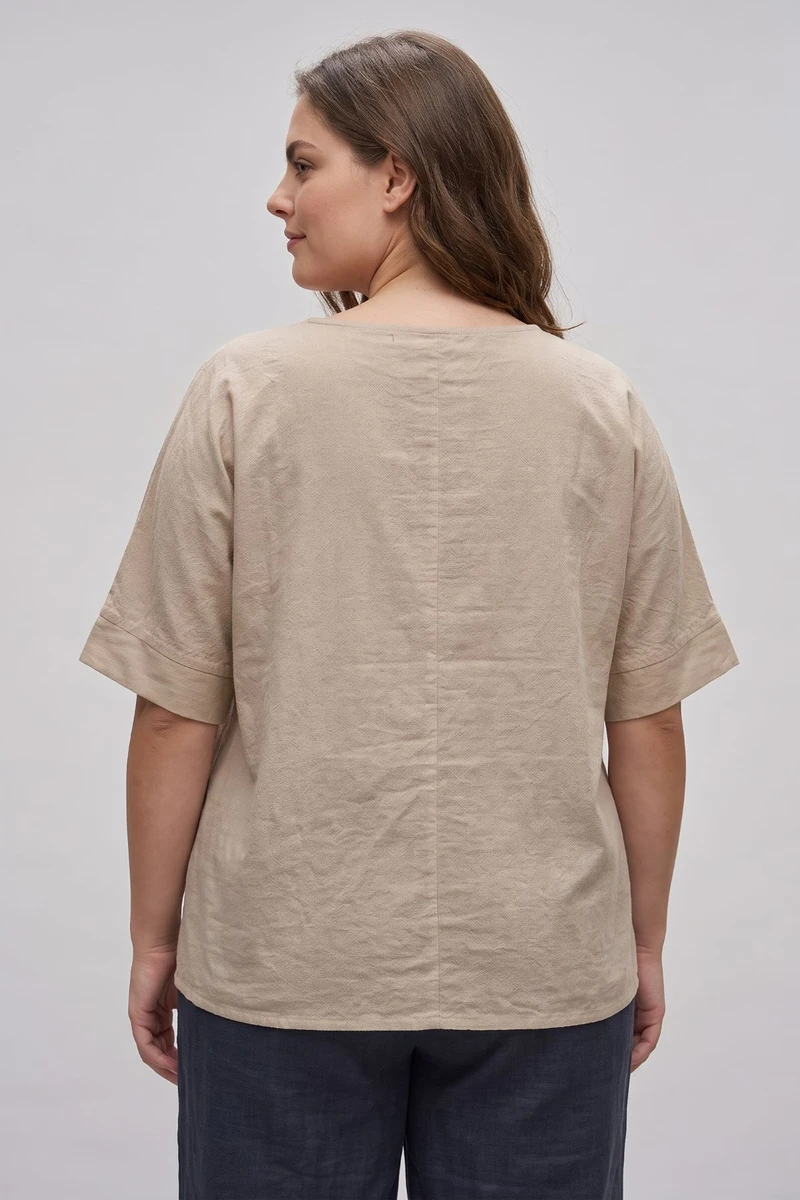 Blusa Brisa Bordada Visón