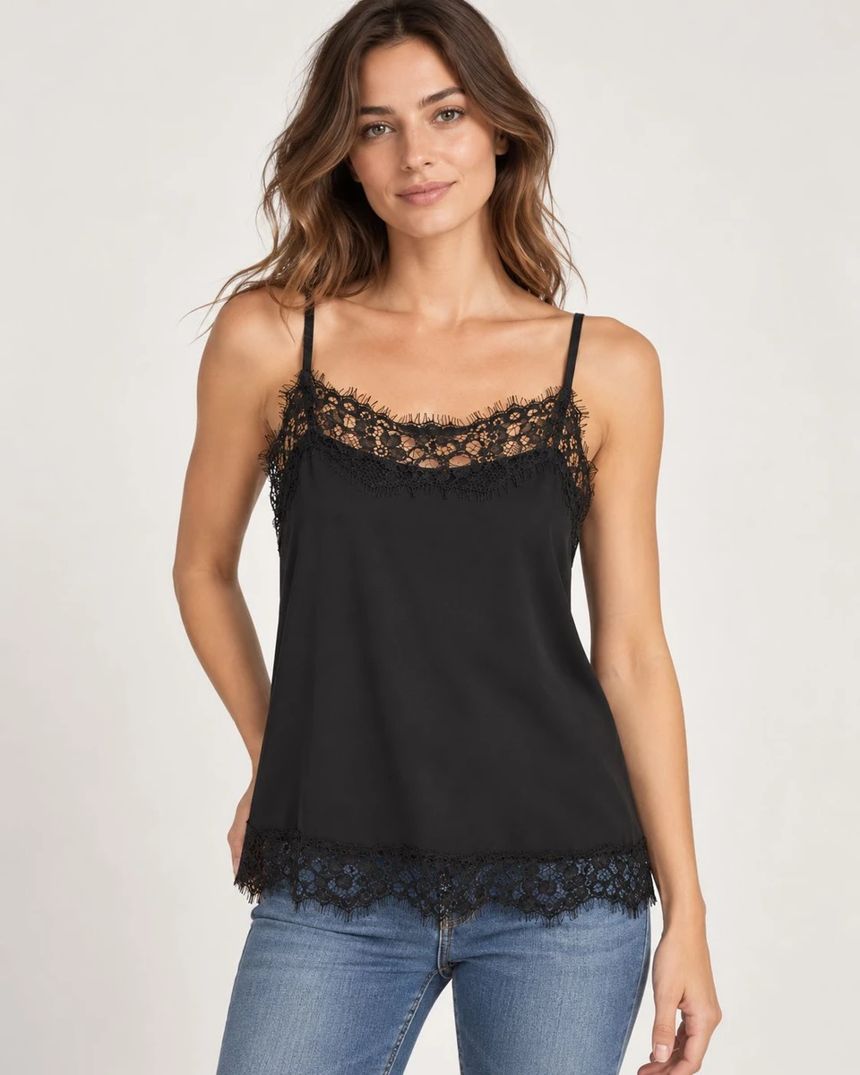 Musculosa Noir Lace 