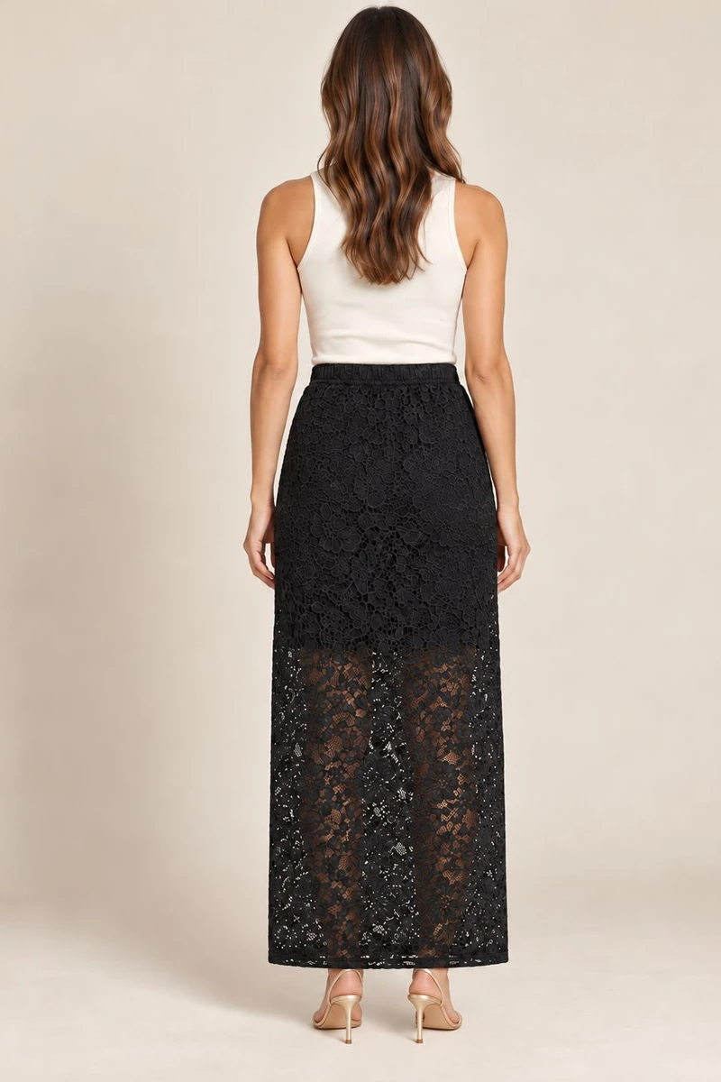 Pollera Magnolia Negro