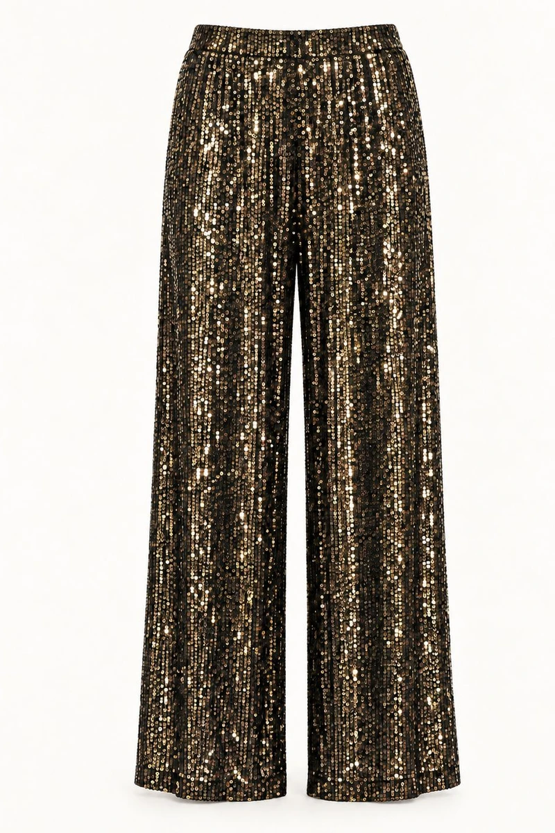 Pantalón de lentejuelas Bronce