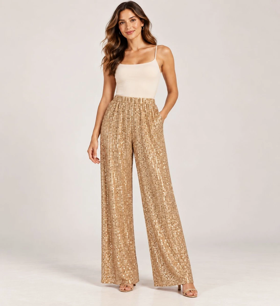 Pantalón de lentejuelas - Dorado 