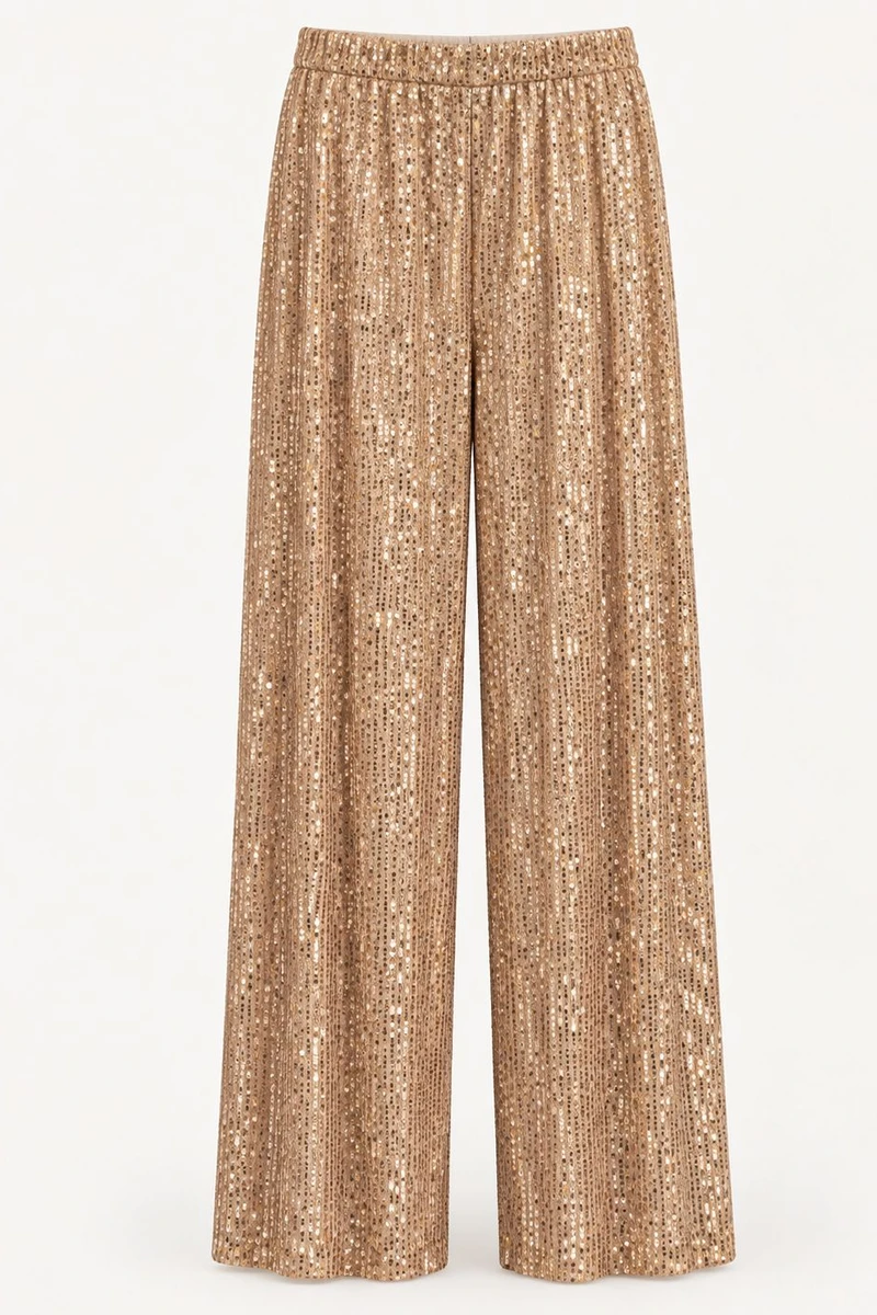 Pantalón de lentejuelas Dorado