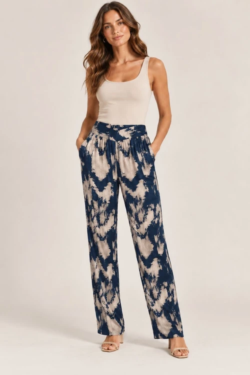 Pantalón Trama Azul