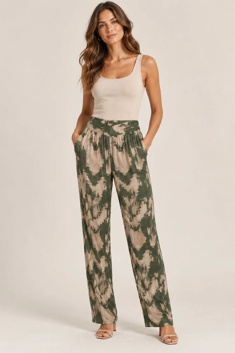 Pantalón Trama Verde