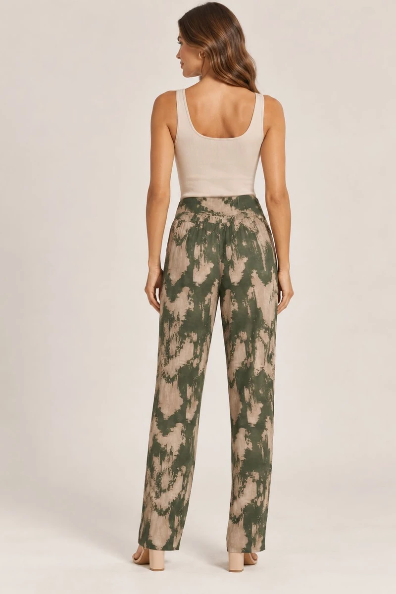 Pantalón Trama Verde