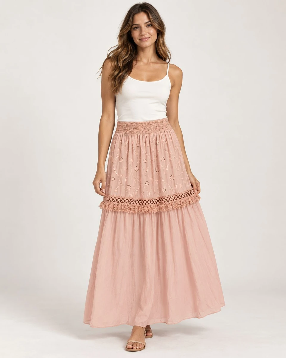 Pollera Almería - Rosa 