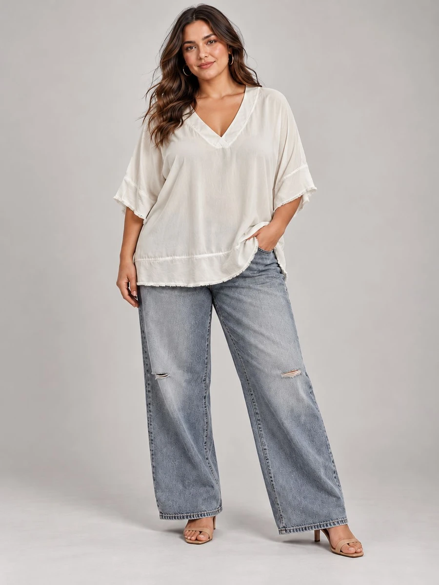 Blusa Náca - blanco grisáceo 