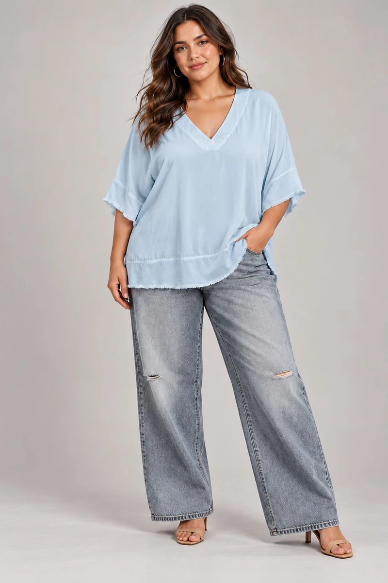 Blusa Náca celeste