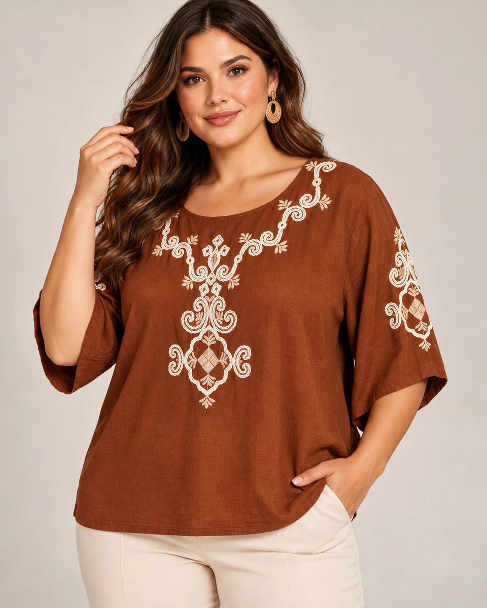 Blusa Lucía - Terracota 