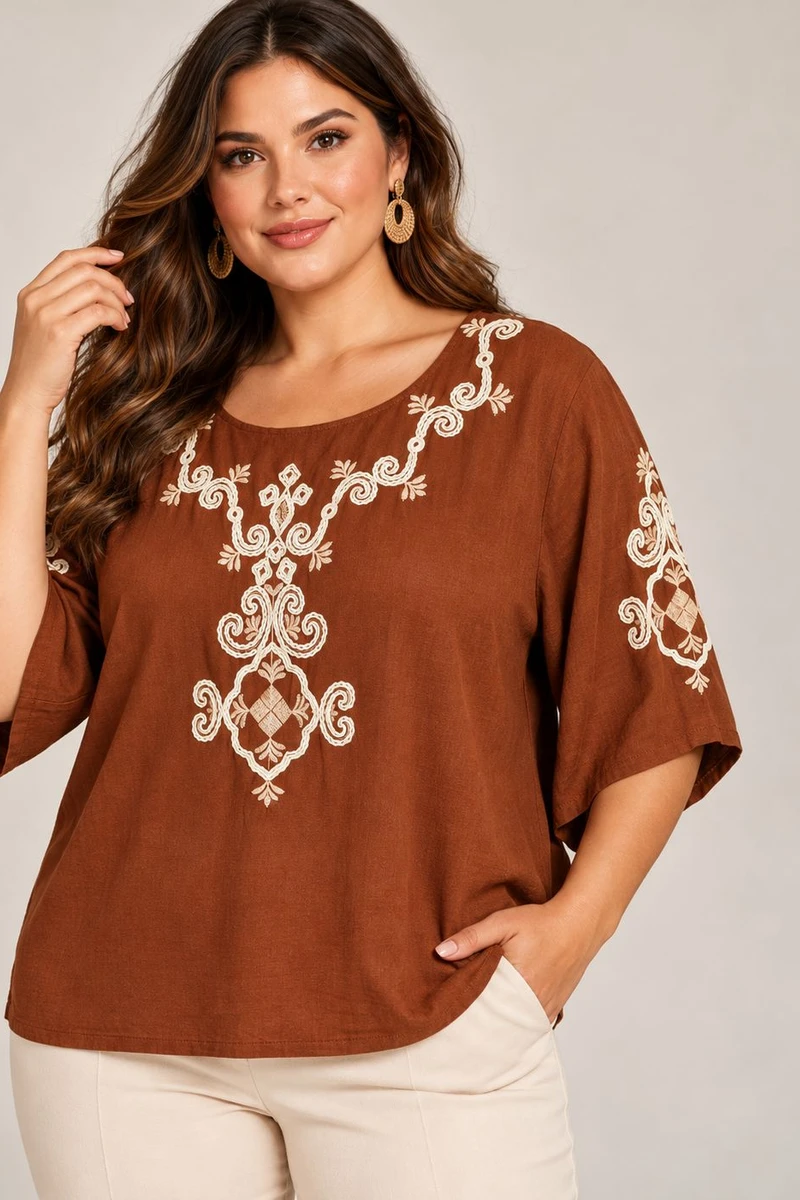 Blusa Lucía Terracota