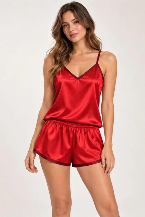 Pijama Burdeos Claro