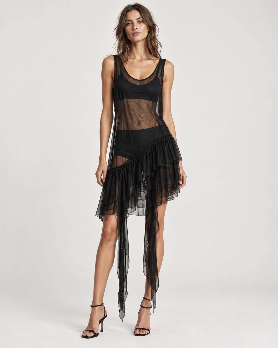 Vestido 100% tul 