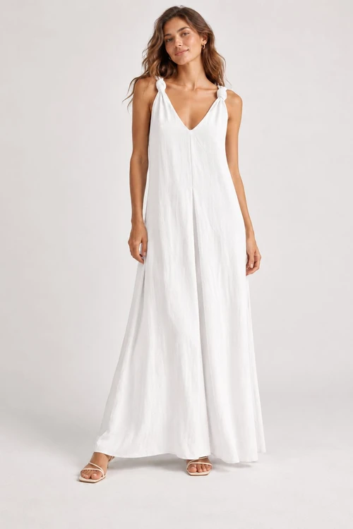 Vestido Nudo Blanco