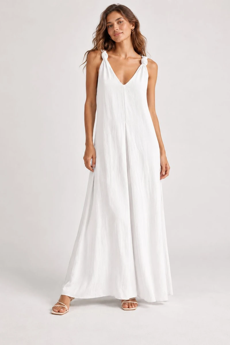 Vestido Nudo Blanco
