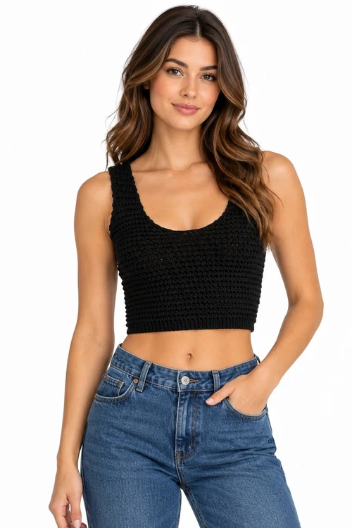 Top de Hilo Mines Negro